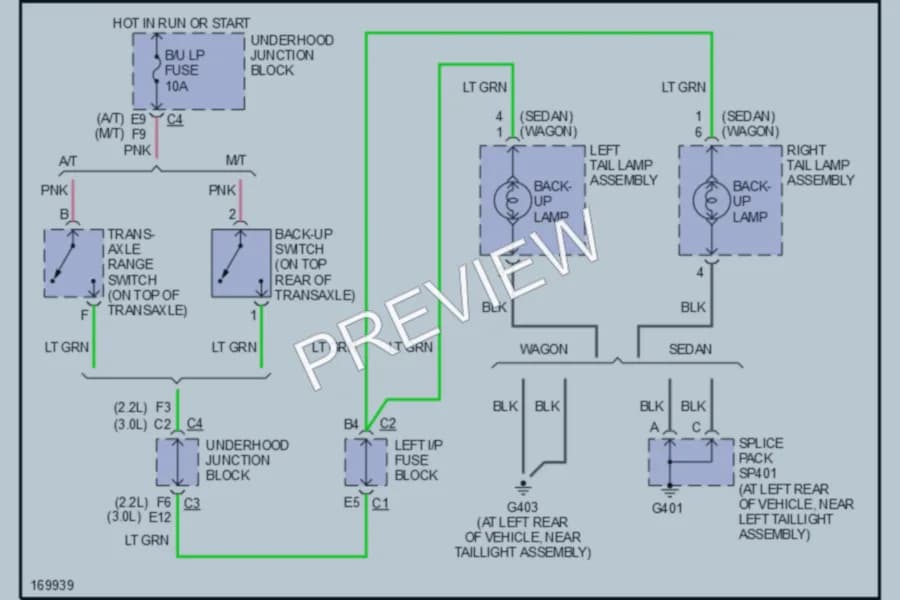 2003 Saturn L200 Exterior Lights wiring diagram preview
