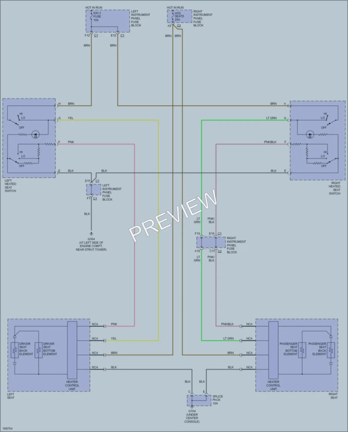 2003 Saturn L200 Power Seats wiring diagram preview