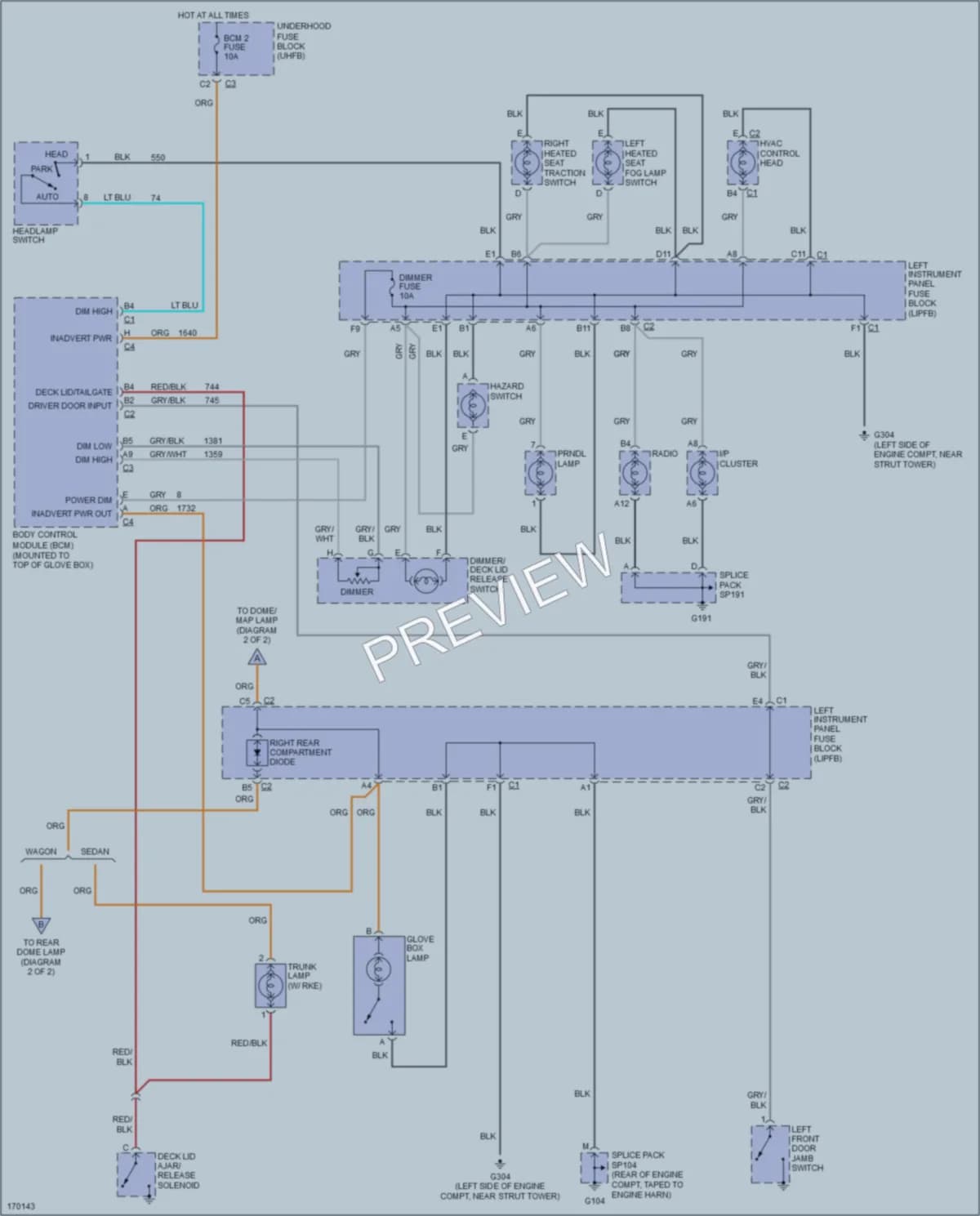 2003 Saturn L300 Interior Lights wiring diagram preview