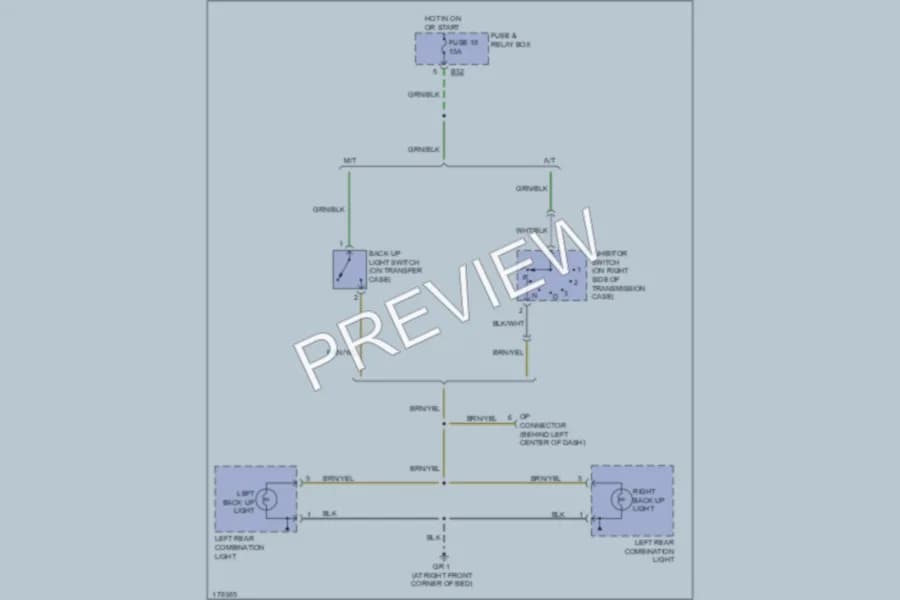 2003 Subaru Baja Exterior Lights wiring diagram preview