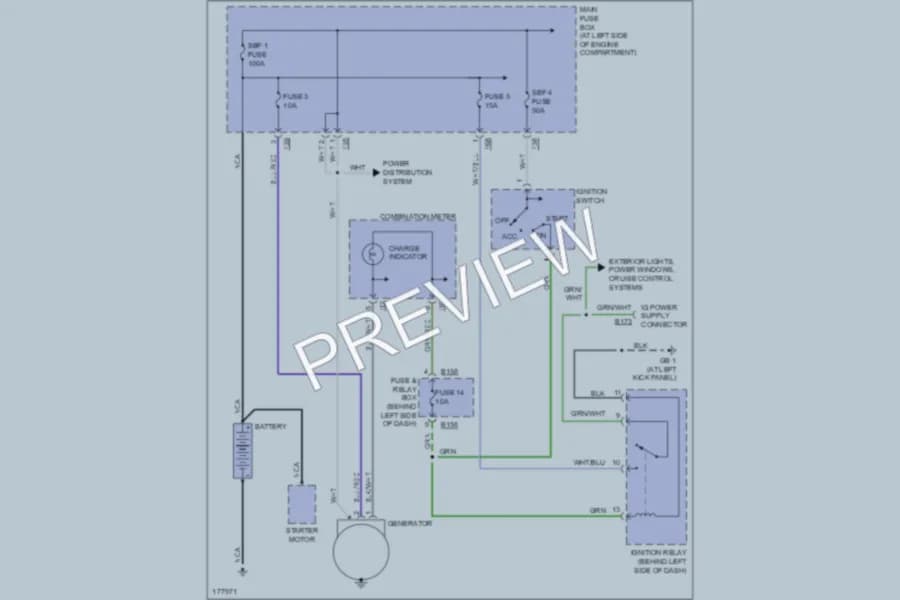 2003 Subaru Forester Starting Charging wiring diagram preview