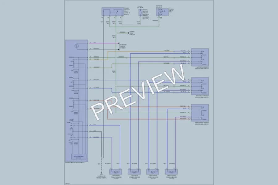 2003 Subaru Legacy Power Windows wiring diagram preview