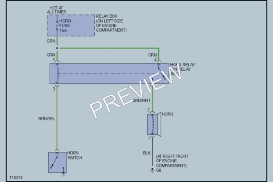 2003 Suzuki Aerio Horn wiring diagram preview