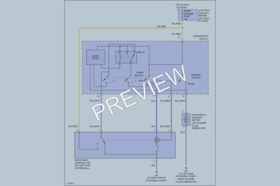 2003 Suzuki Aerio Wiper Washer wiring diagram preview