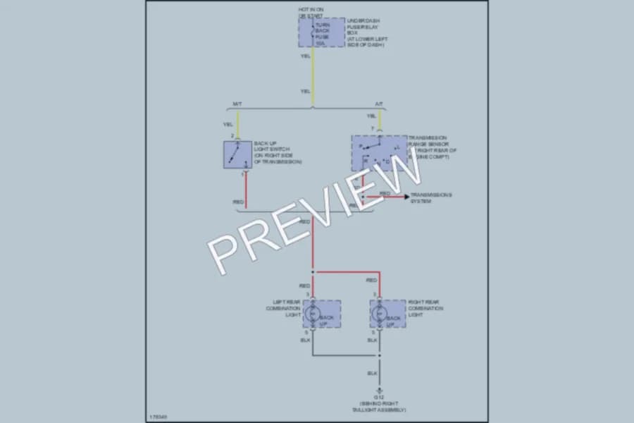 2003 Suzuki XL7 Exterior Lights wiring diagram preview