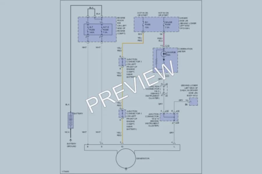 2003 Toyota 4Runner Starting Charging wiring diagram preview