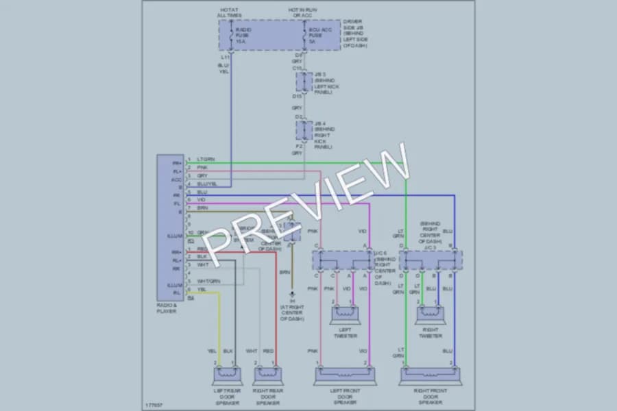 2003 Toyota Avalon Radio wiring diagram preview