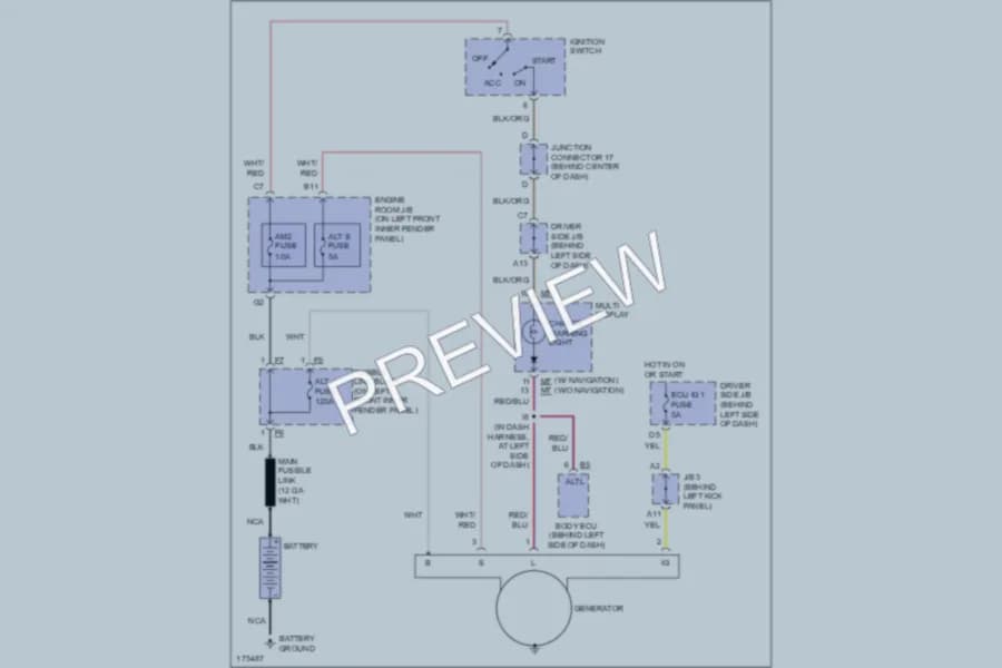 2003 Toyota Avalon Starting Charging wiring diagram preview