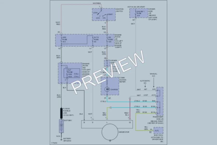 2003 Toyota Camry Starting Charging wiring diagram preview