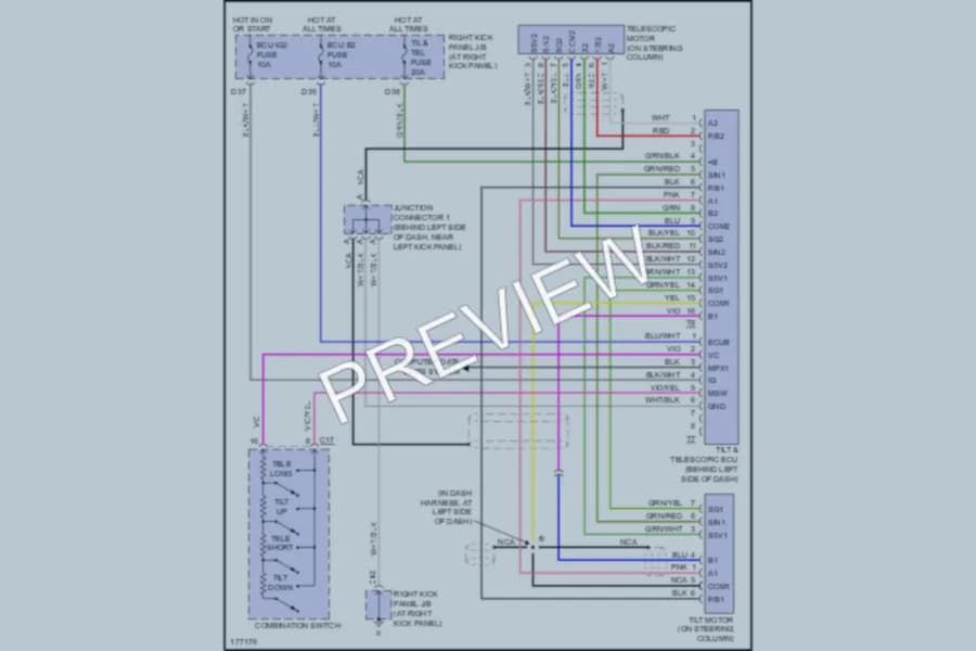 2003 Toyota LandCruiser Electronic Power Steering wiring diagram preview