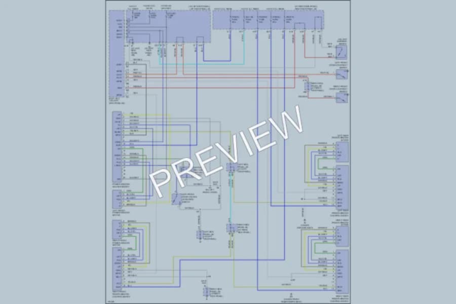 2003 Toyota LandCruiser Power Windows wiring diagram preview