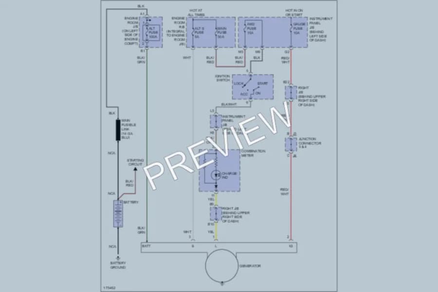 2003 Toyota Matrix Starting Charging wiring diagram preview