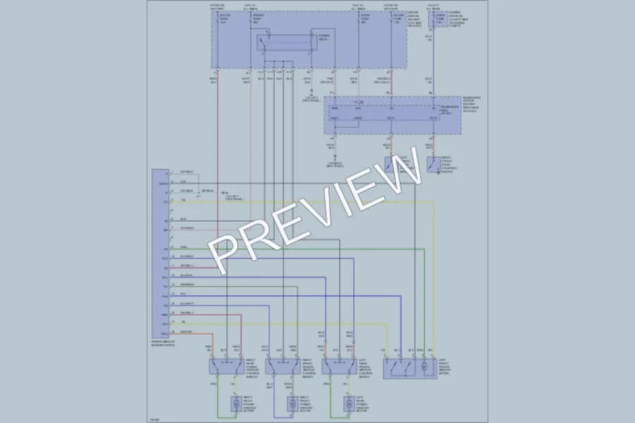 2003 Toyota RAV4 Power Windows wiring diagram preview