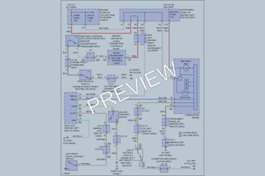2003 Toyota Sequoia Warning Systems wiring diagram preview