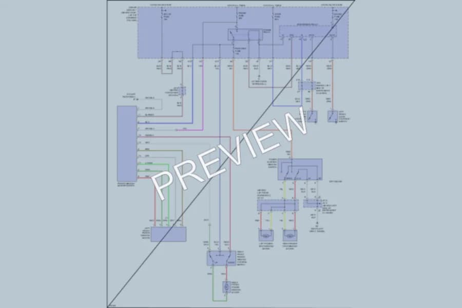 2003 Toyota Sienna Power Windows wiring diagram preview