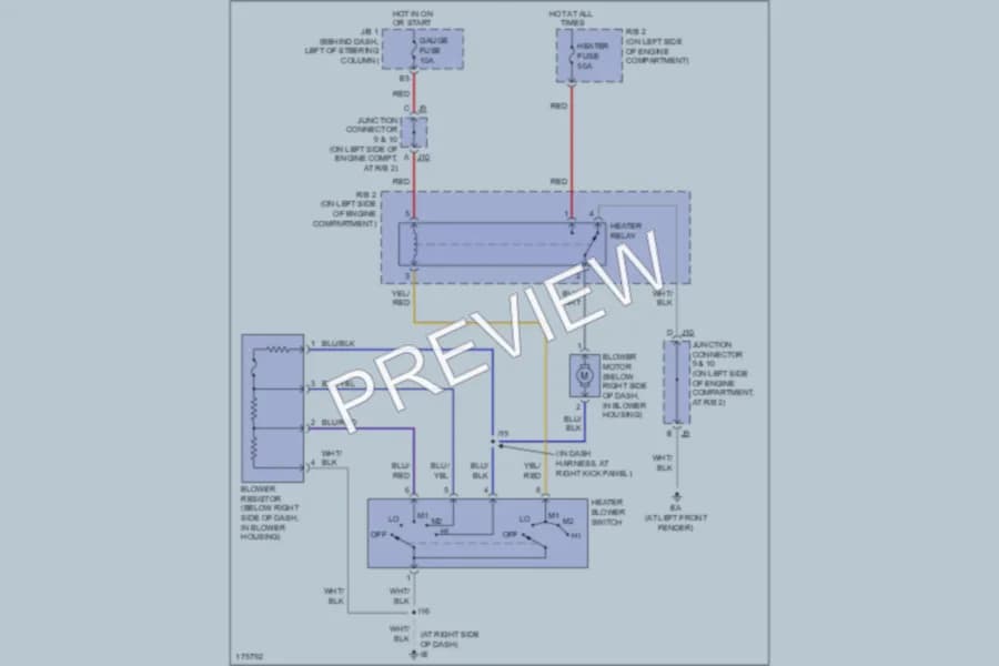 2003 Toyota Tacoma Air Conditioning wiring diagram preview