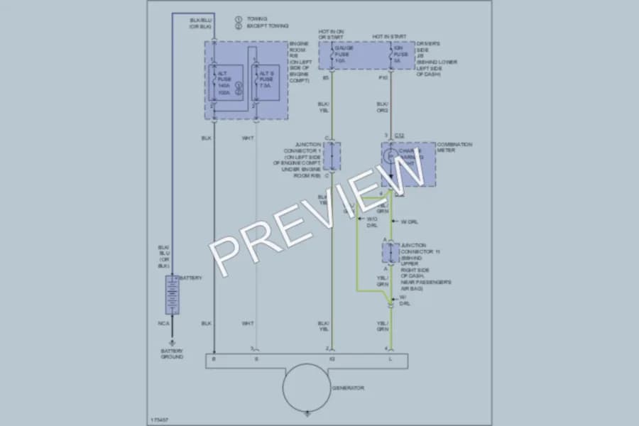 2003 Toyota Tundra Starting Charging wiring diagram preview