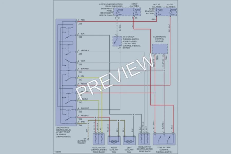 2003 Volkswagen EuroVan Cooling Fan wiring diagram preview