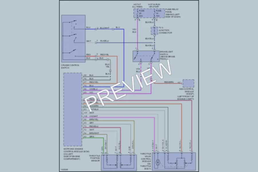 2003 Volkswagen EuroVan Cruise Control wiring diagram preview