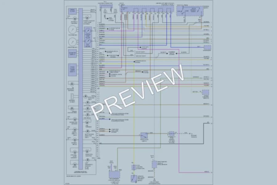 2003 Volkswagen EuroVan Instrument Cluster wiring diagram preview