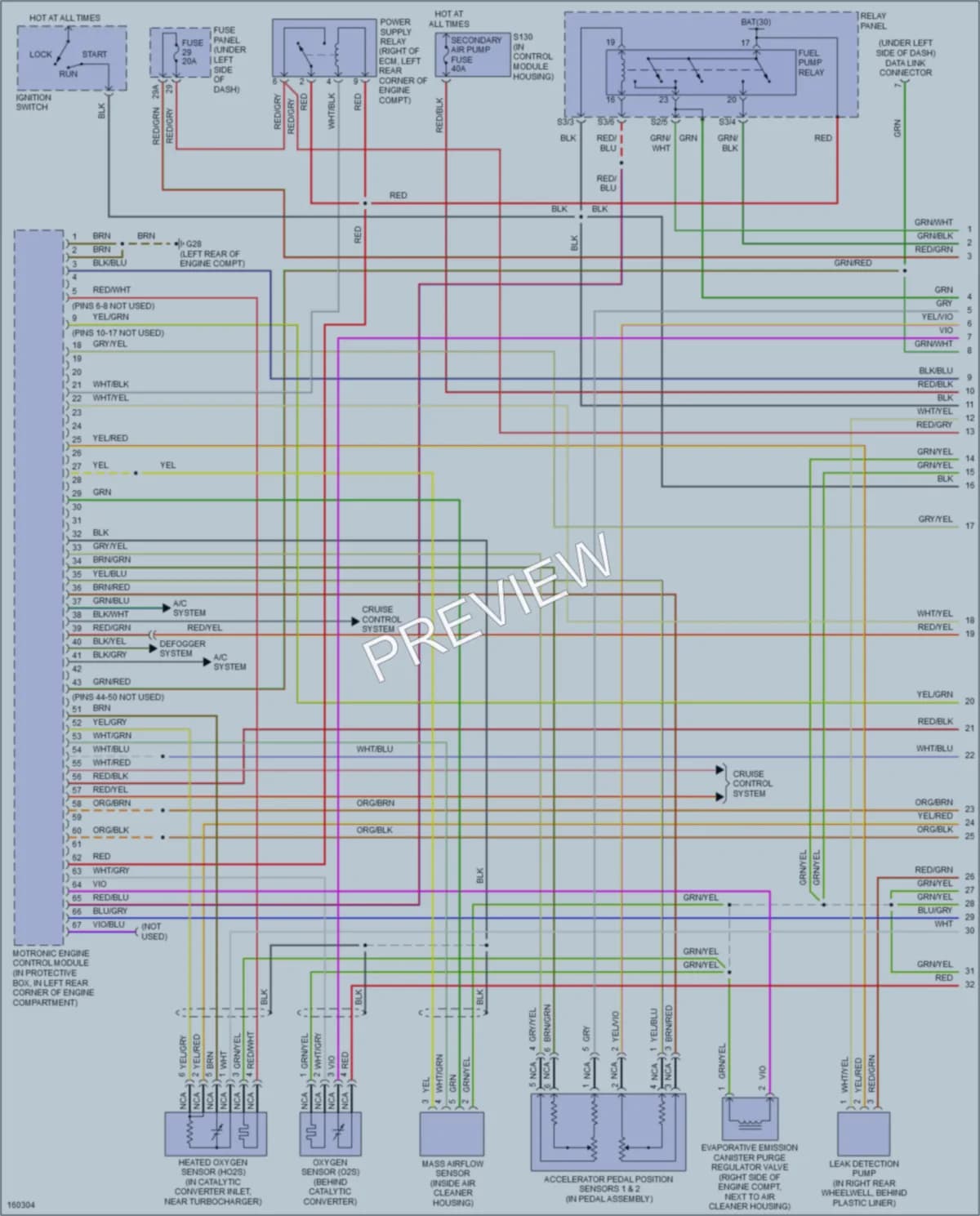2003 Volkswagen Passat Engine Performance wiring diagram preview