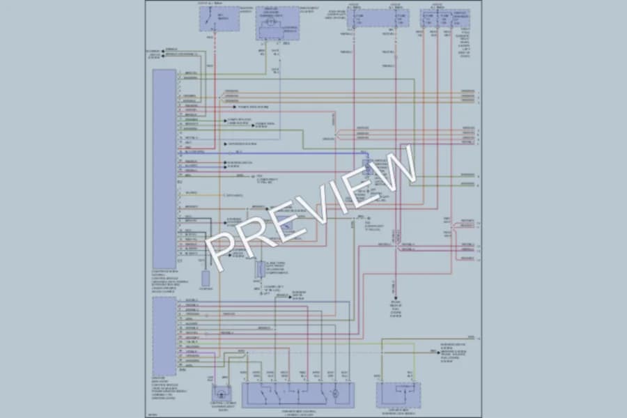 2003 Volkswagen Passat Power Door Locks wiring diagram preview