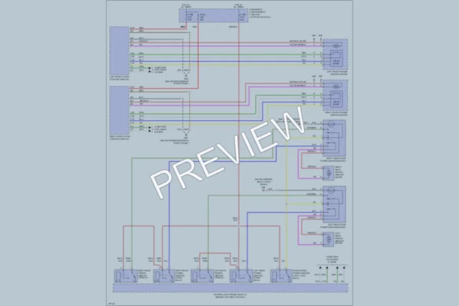 2003 Volvo S80 Power Windows wiring diagram preview
