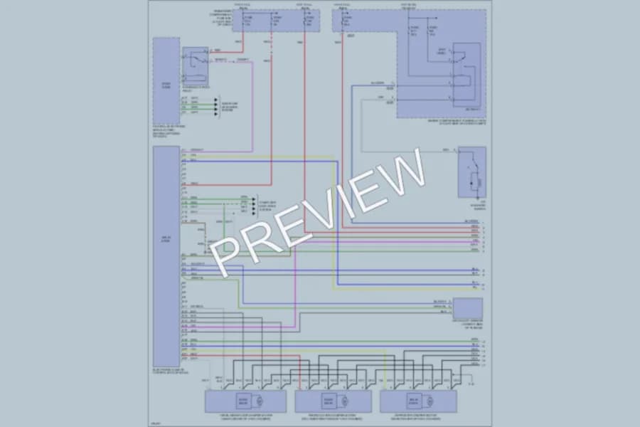 2003 Volvo XC70 Air Conditioning wiring diagram preview