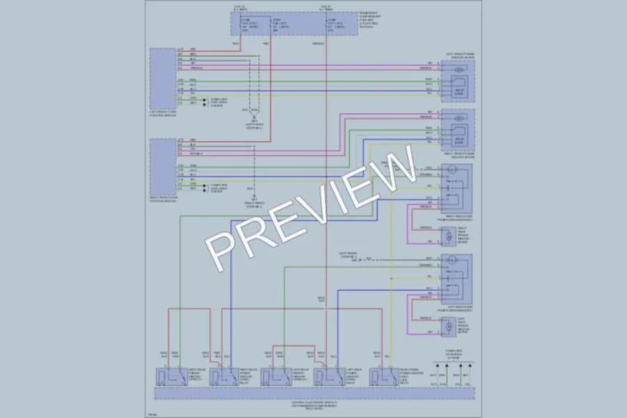 2003 Volvo XC70 Power Windows wiring diagram preview