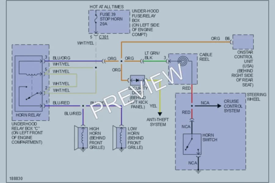 2004 Acura 35RL Horn wiring diagram preview