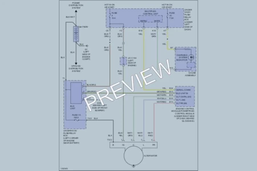 2004 Acura RSX Starting Charging wiring diagram preview