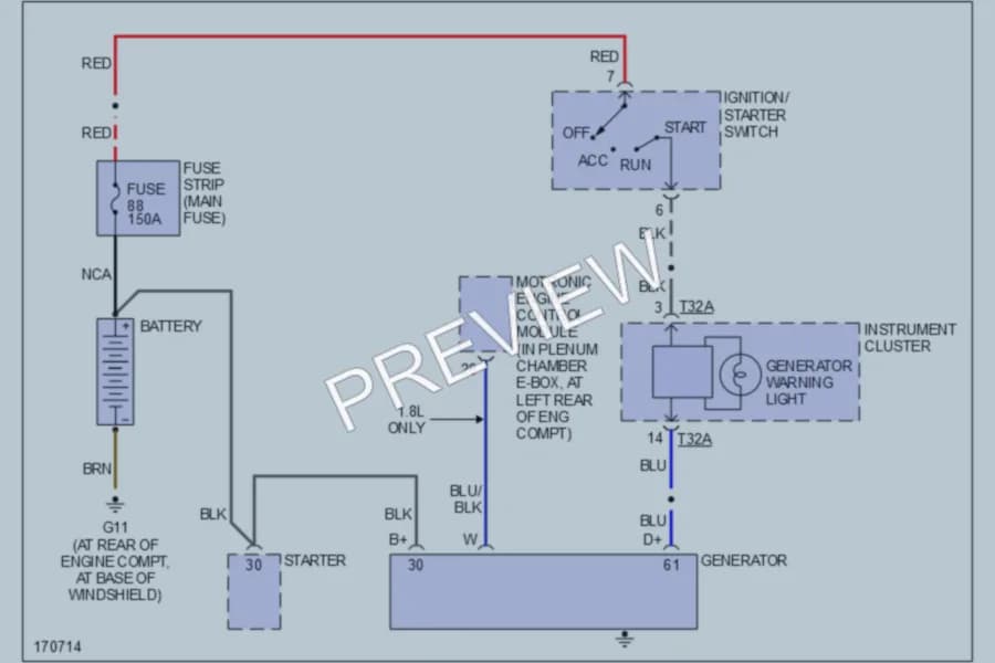 2004 Audi A4 Starting Charging wiring diagram preview