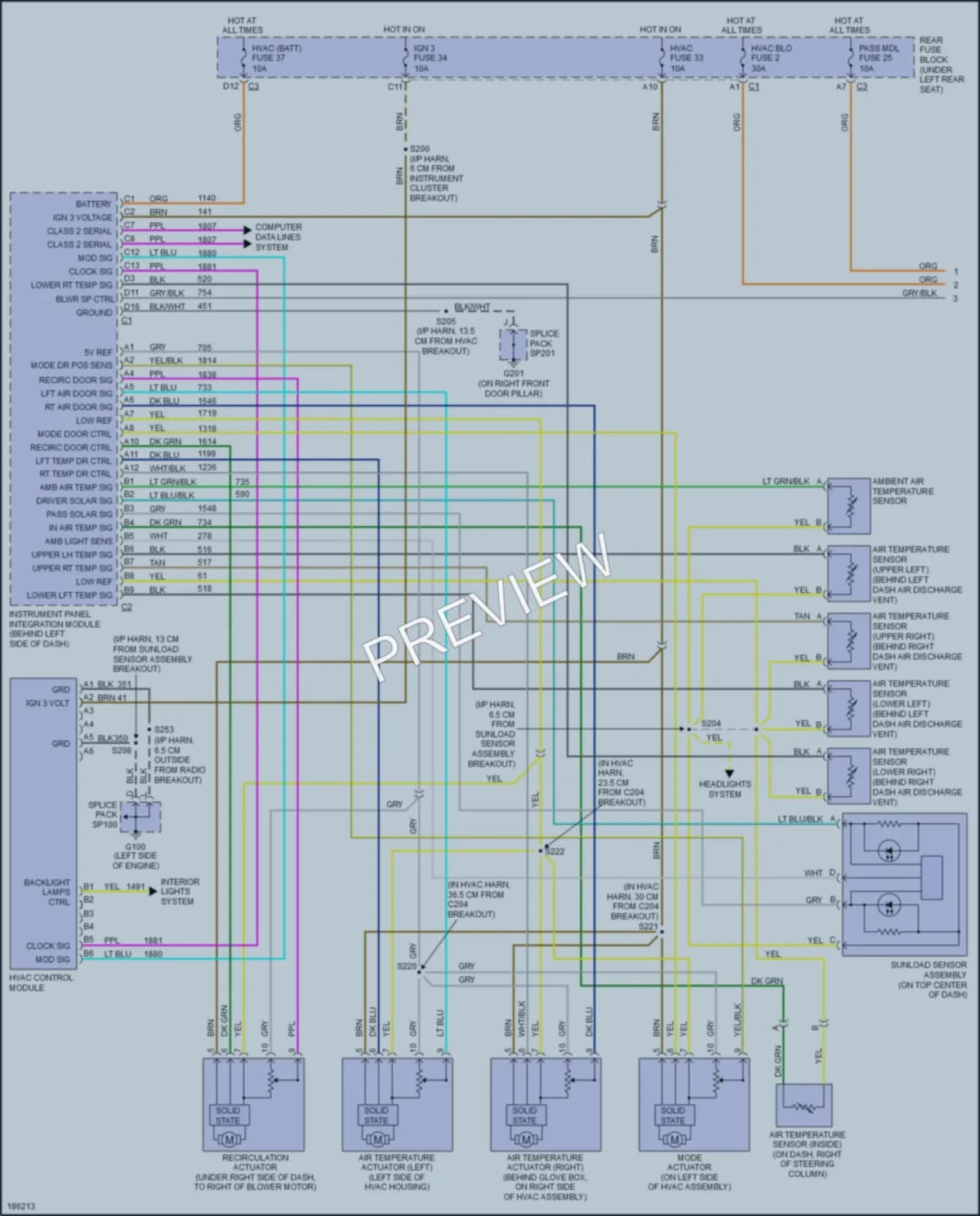 2004 Buick LeSabre Air Conditioning wiring diagram preview