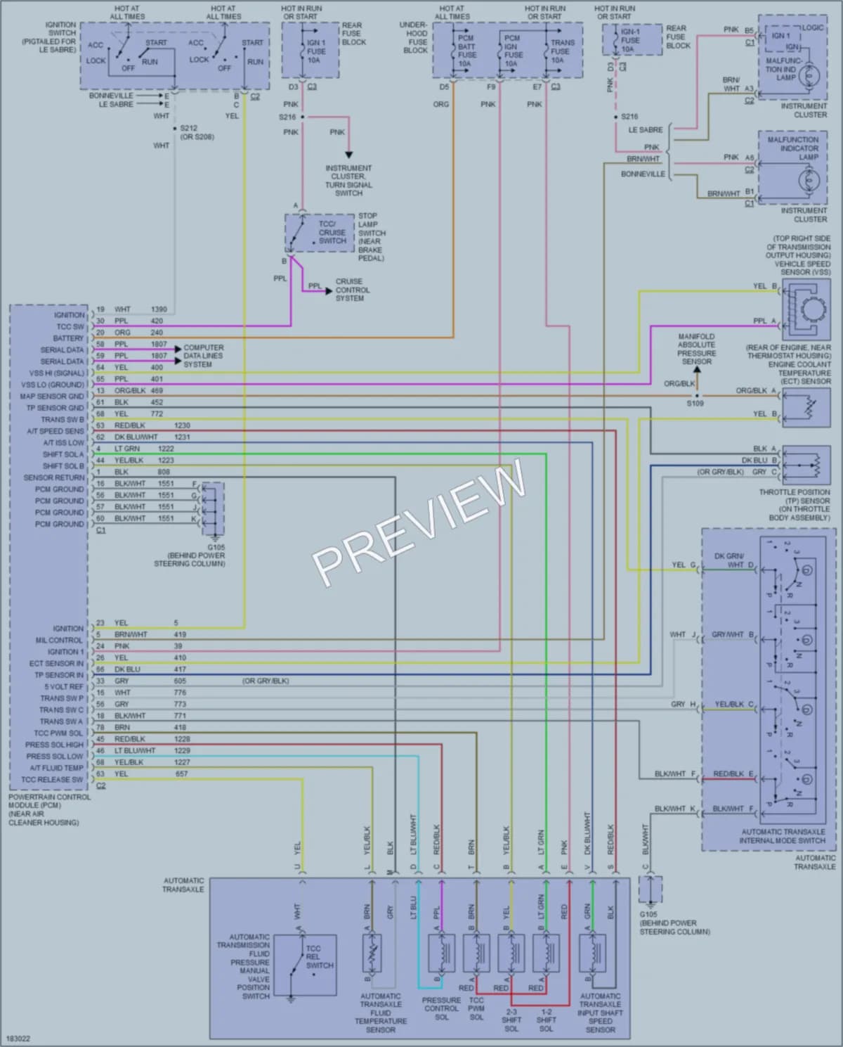 2004 Buick LeSabre Transmission wiring diagram preview