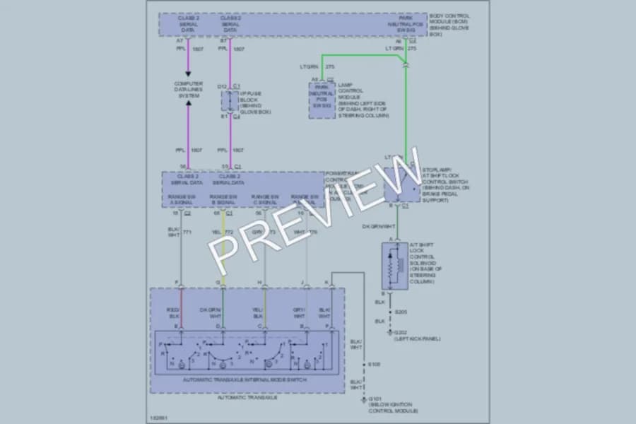 2004 Buick ParkAvenue Shift Interlock wiring diagram preview