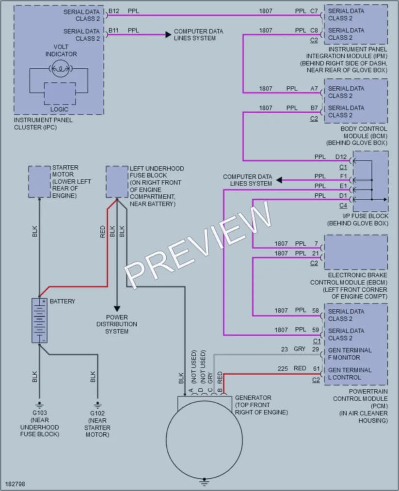 2004 Buick ParkAvenue Starting Charging wiring diagram preview