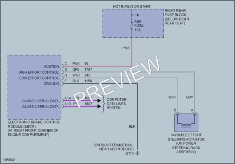 2004 Cadillac CTS Electronic Power Steering wiring diagram preview