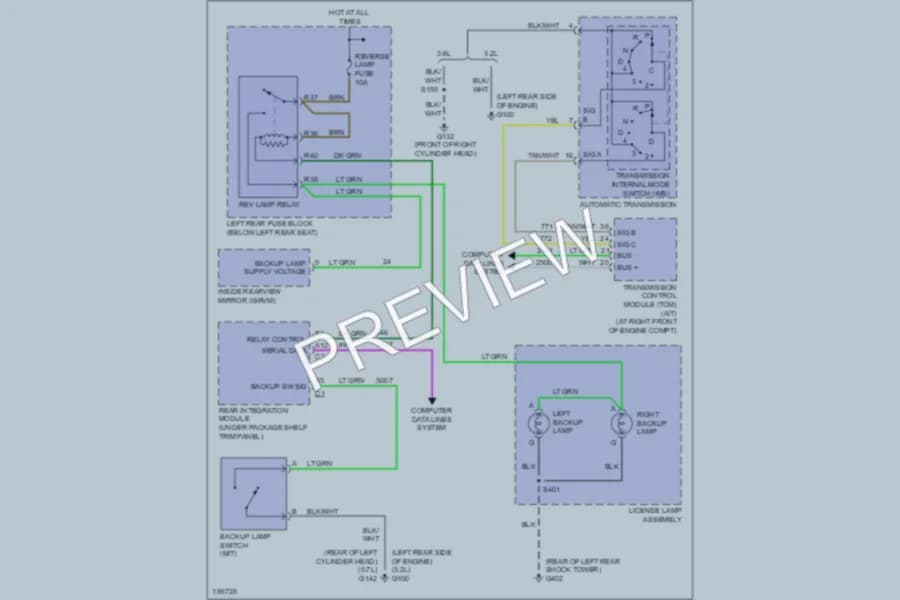 2004 Cadillac CTS Exterior Lights wiring diagram preview