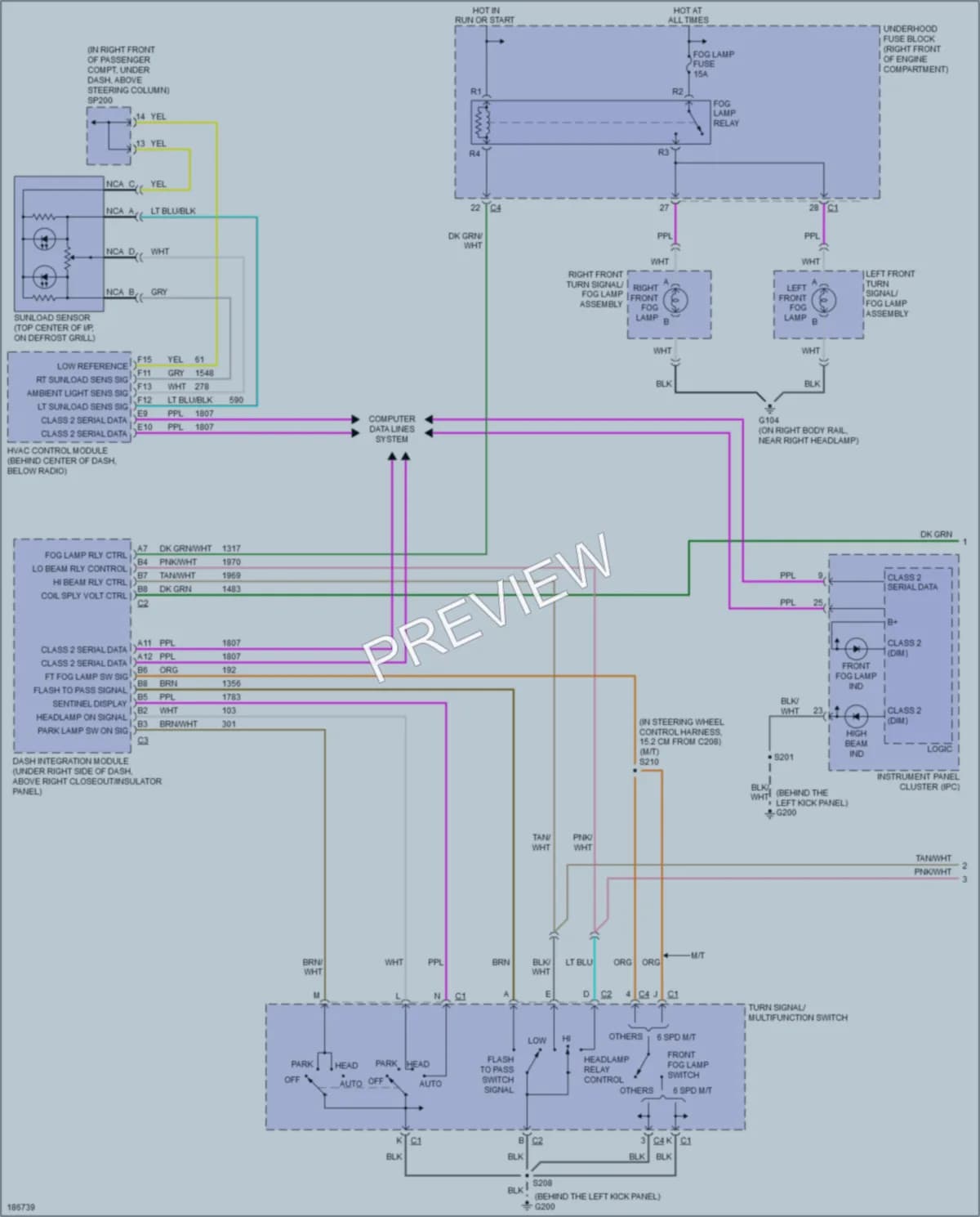 2004 Cadillac CTS Headlights wiring diagram preview