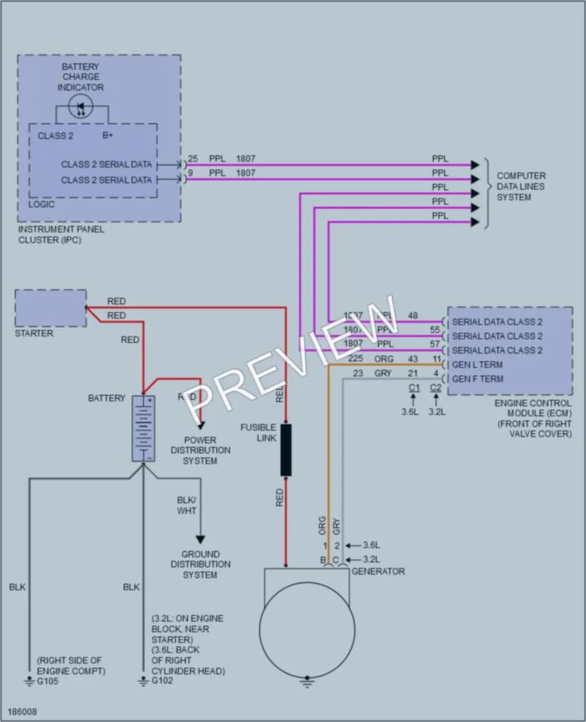 2004 Cadillac CTSV Starting Charging wiring diagram preview