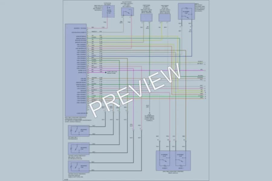 2004 Cadillac SRX Supplemental Restraints wiring diagram preview