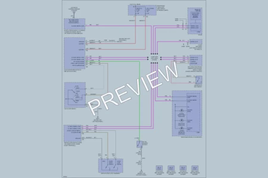 2004 Cadillac SRX Warning Systems wiring diagram preview