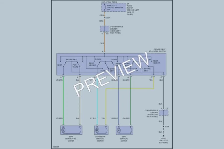 2004 Chevrolet Astro Power Seats wiring diagram preview
