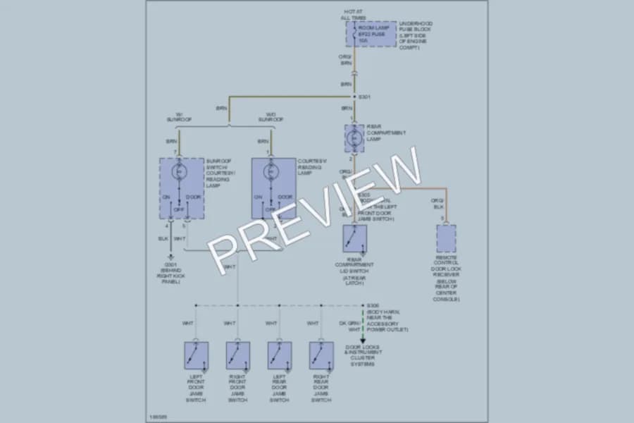 2004 Chevrolet Aveo Interior Lights wiring diagram preview