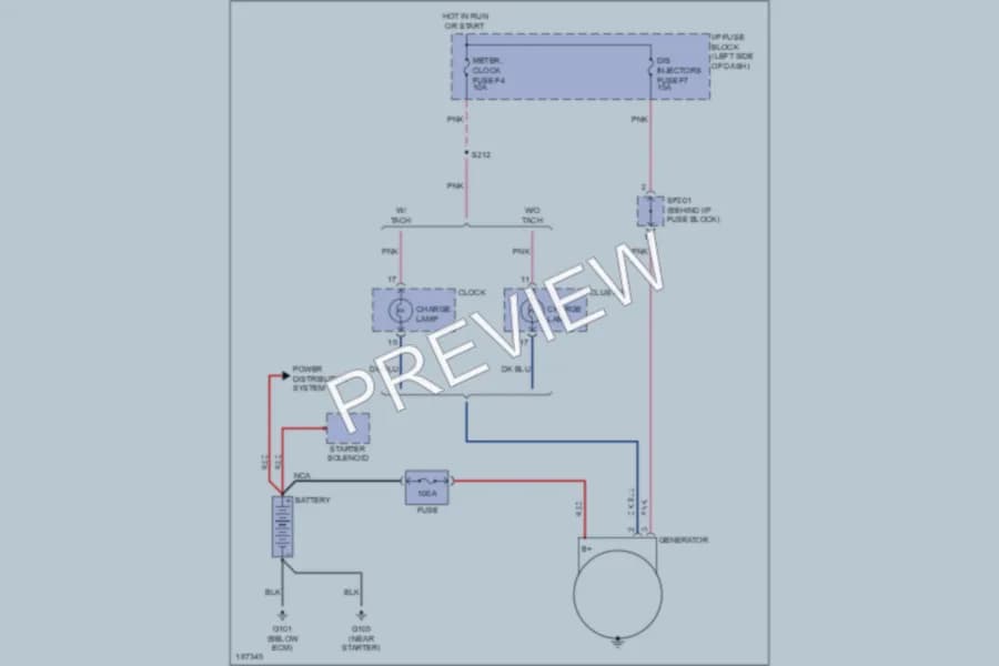 2004 Chevrolet Aveo Starting Charging wiring diagram preview