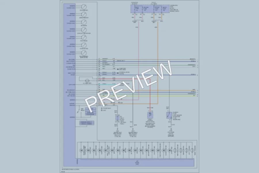 2004 Chevrolet 1500 Instrument Cluster wiring diagram preview with protected circuit layout