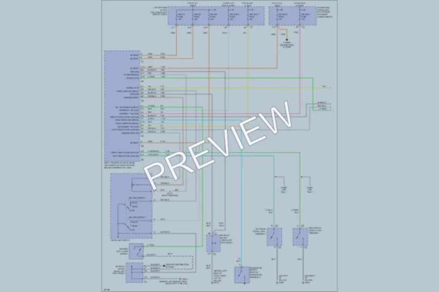 2004 Chevrolet 2500 Warning Systems wiring diagram preview with protected circuit layout