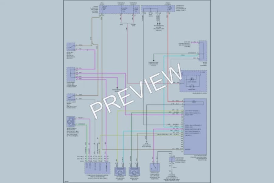 2004 Chevrolet 3500 Anti Lock Brakes wiring diagram preview with protected circuit layout
