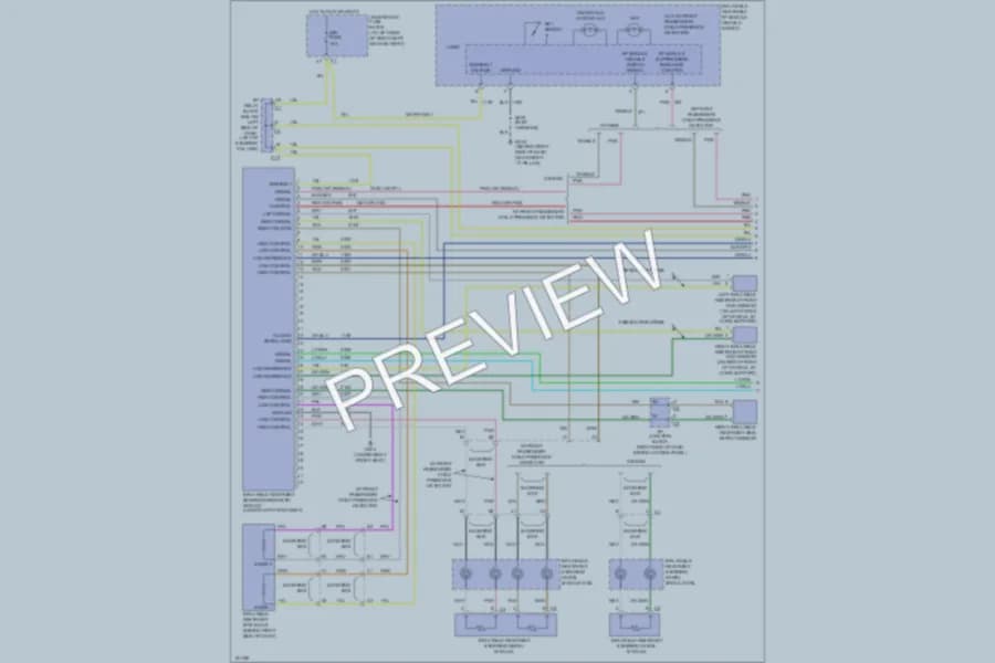 2004 Chevrolet 3500 Supplemental Restraints wiring diagram preview with protected circuit layout