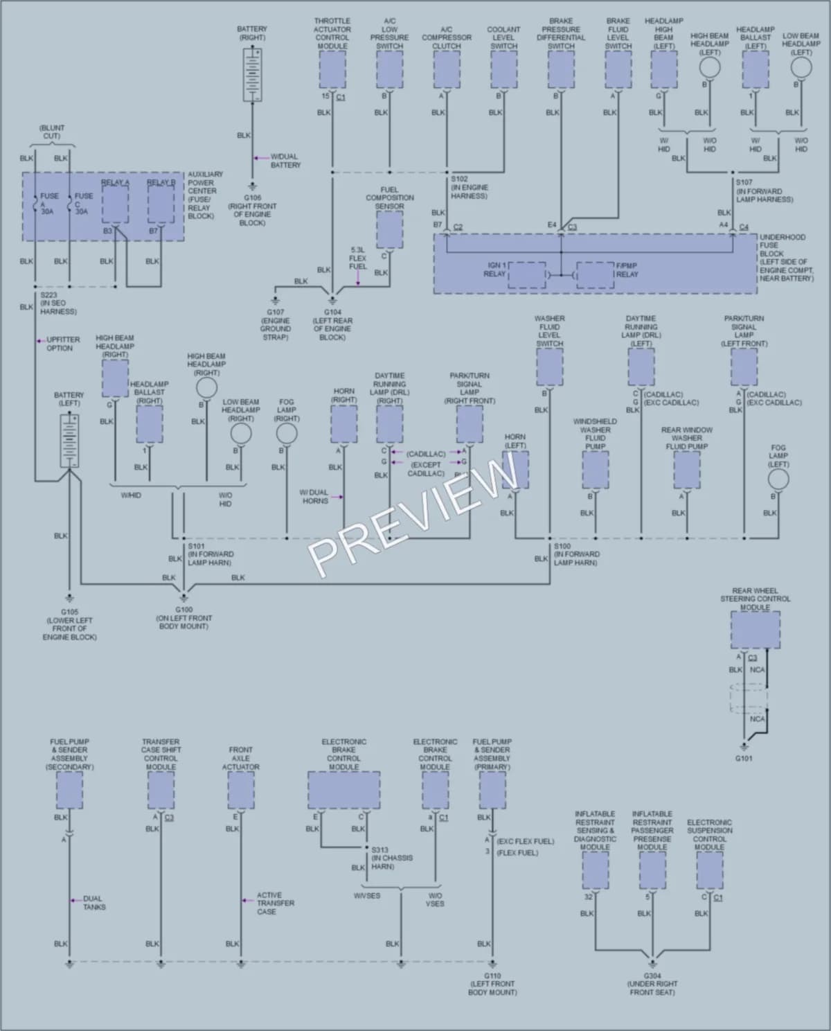 2004 Chevrolet C2500Suburban Ground Distribution wiring diagram preview